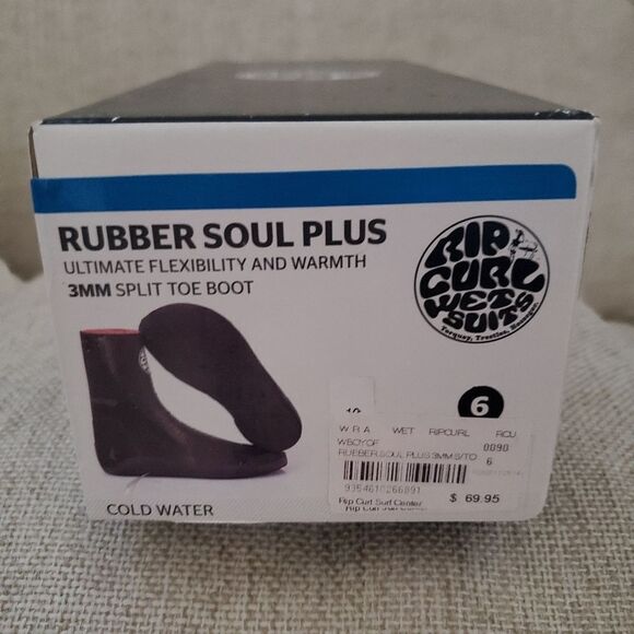 🌊 RIP CURL 🌊 NEW! Rubber Soul Plus 3MM Split Toe Surf Booties -[Size 6, Black] - Picture 3 of 15
